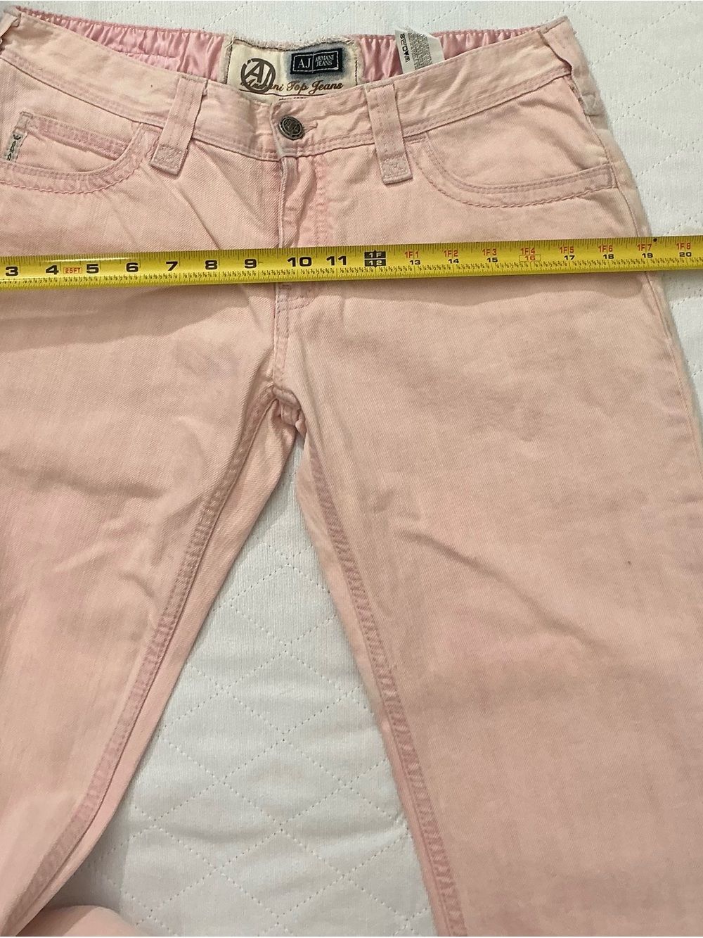 Armani Jeans Pastel Pink Skinny Jeans Size 30 NWT With Flaws - Picture 10 of 13